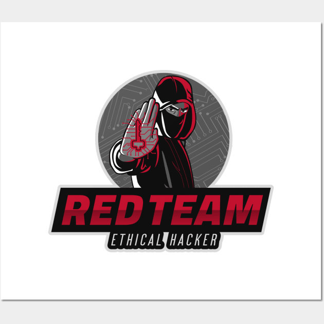 Red Team | Hacker Design Wall Art by leo-jess